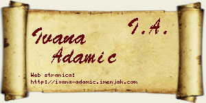 Ivana Adamić vizit kartica